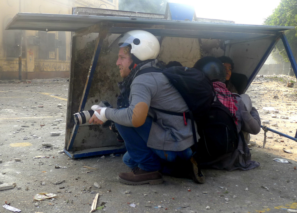 Journalists take shelter in Cairo