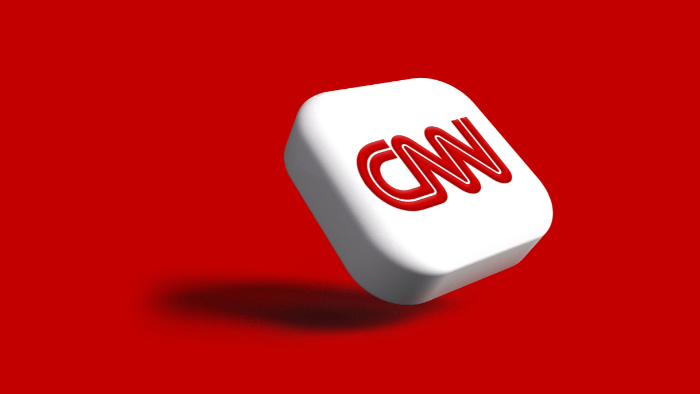 CNN logo on red background