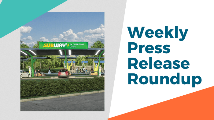 Weekly Press Release Roundup - Rendering of Subway EV Charging Oasis