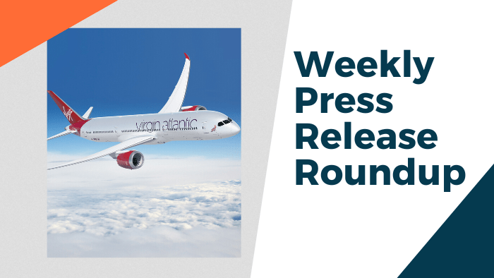 Weekly Press Release Roundup - Virgin Atlantic airplane