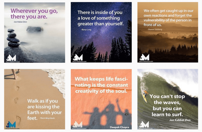 6 recent posts from @aboutmeditation on Instagram