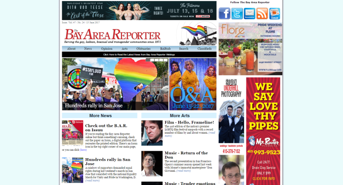 Bay Area Reporter LGBT News Site