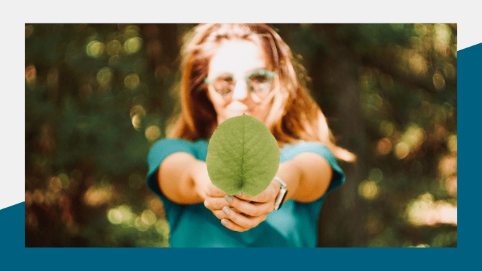 Sustainability Blogs - woman holding a leaf