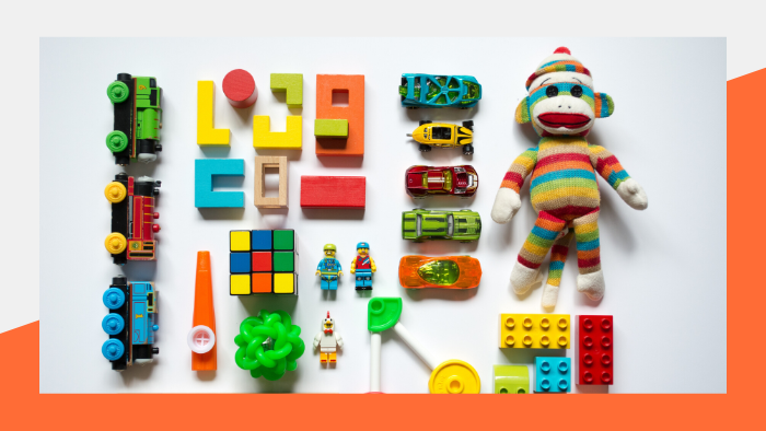 Toy Blogs We Love - multicolored learning toys organized in rows