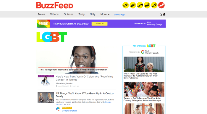 Buzzfeed LGBT news site