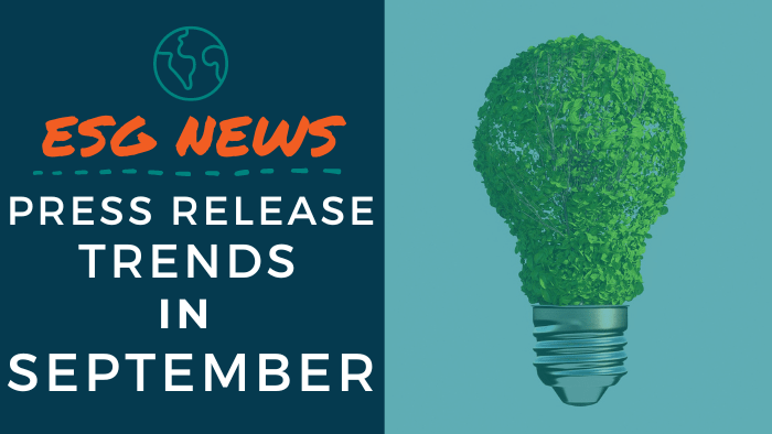 ESG News: Press Release Trends in September 2022