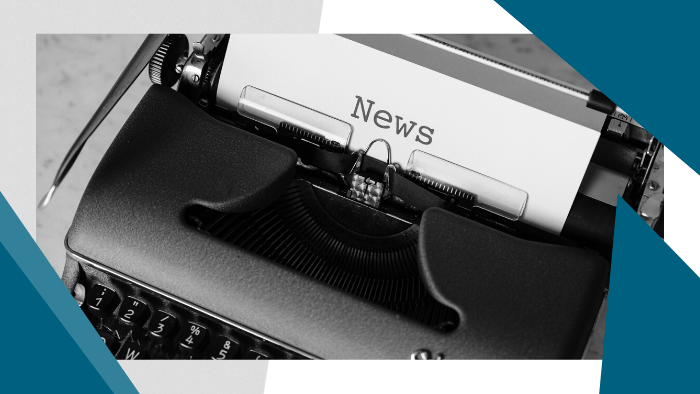 Media Insider - Closeup of a typewriter with a sheet of paper that reads "News"