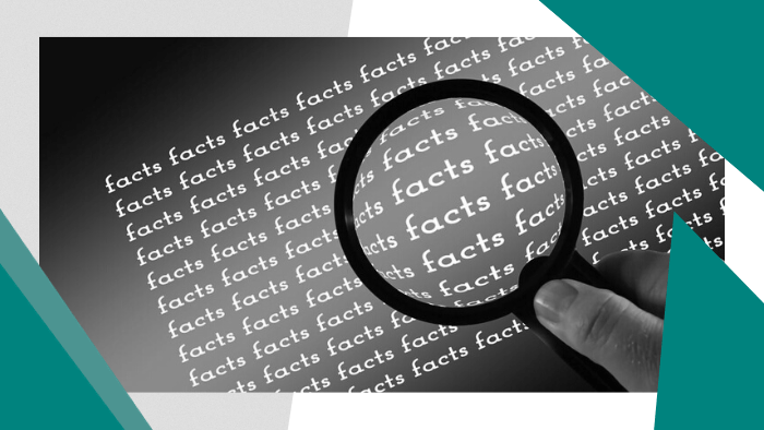 Media Insider - person holding a magnifying glass over text reading "facts"