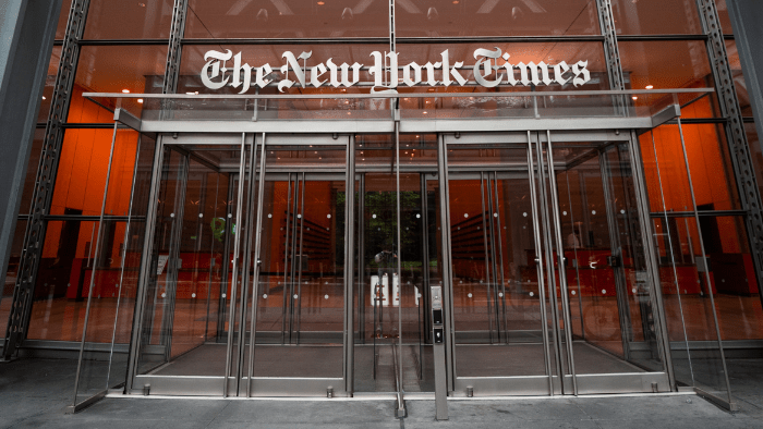 Exterior photo of New York Times office - Media news recap