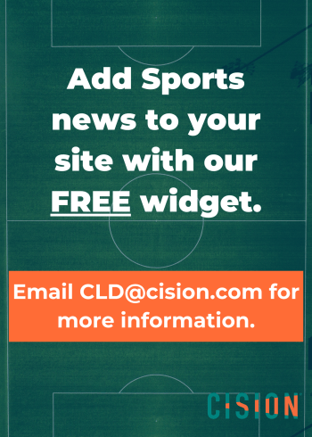 Add sports news to your site with our free widget - email cld@cision.com